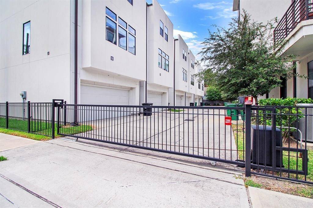 The gated entrance gives another level of security.