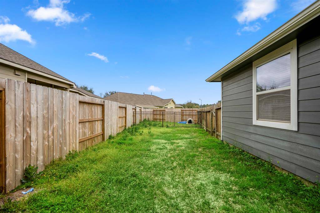 Secure pet-friendly fenced area.