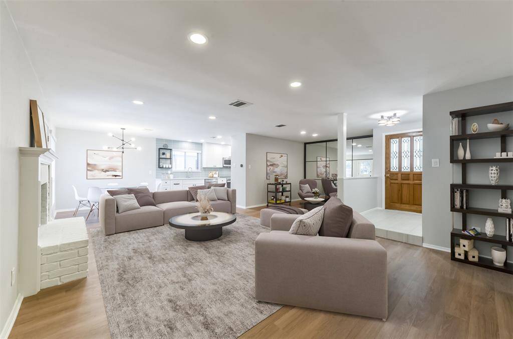 Recently remodeled and open floorplan. Photo is virtually staged.