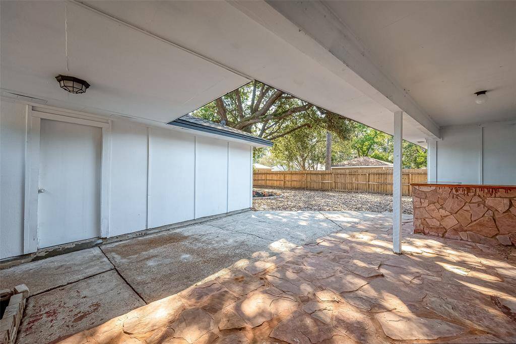 Access to the patio/garage from the living space.