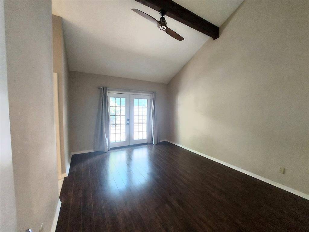 Master bedroom has original engineered wood flooring and a private entrance to another private patio!