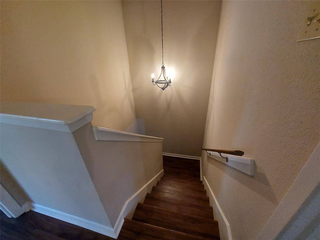 Stairs have recently been redone with vinyl floors!