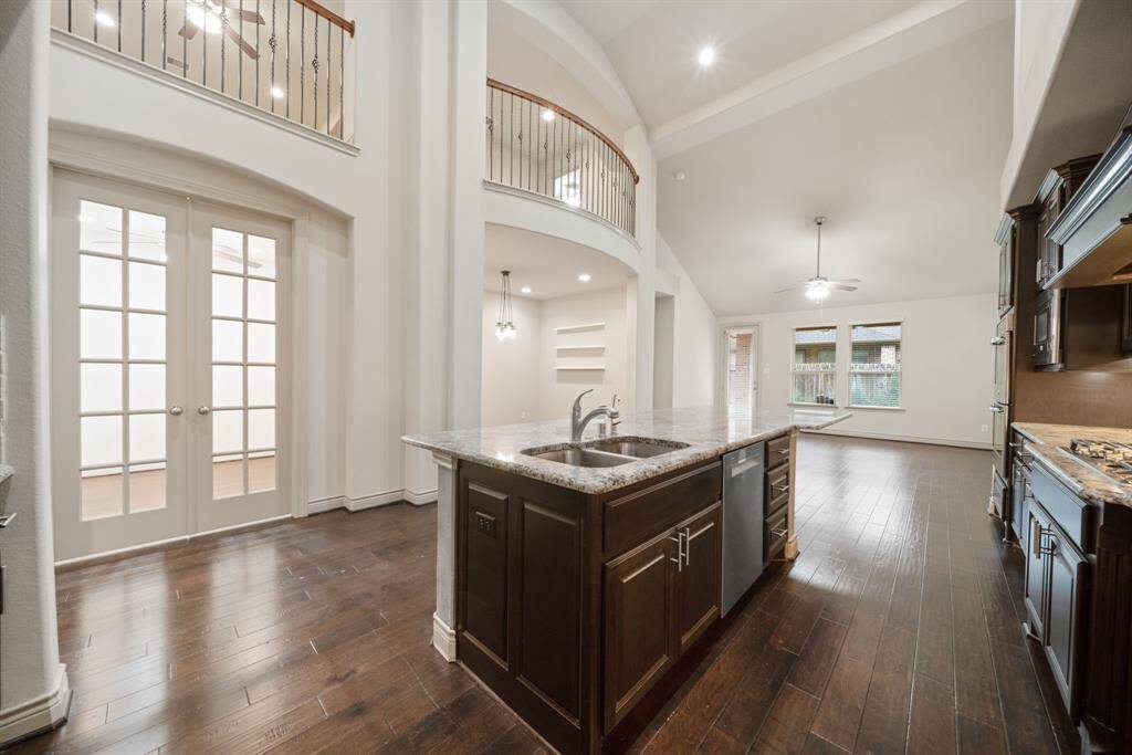 Kitchen is completely open to the study, dining and living area!
