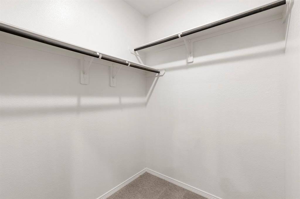 Walk in closet in primary bedroom, a nice feature many buyers in the market are looking for in their next home.