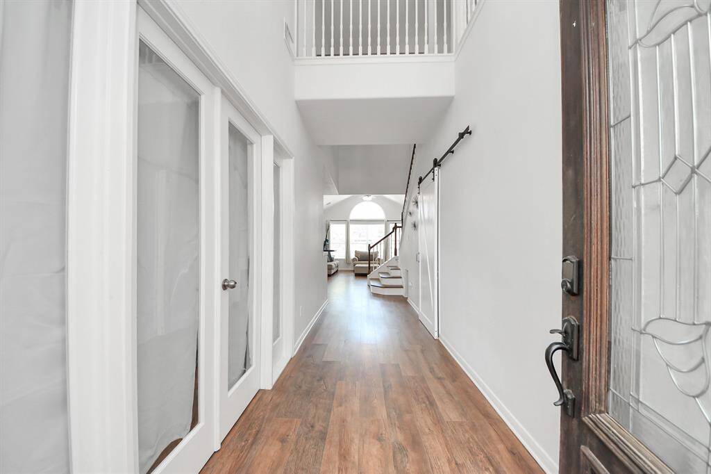 Wood-look laminate flooring throughout the home!