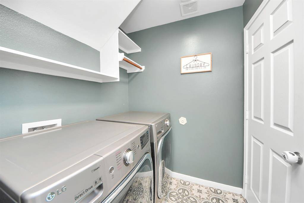 View of the laundry room located on the first floor!
