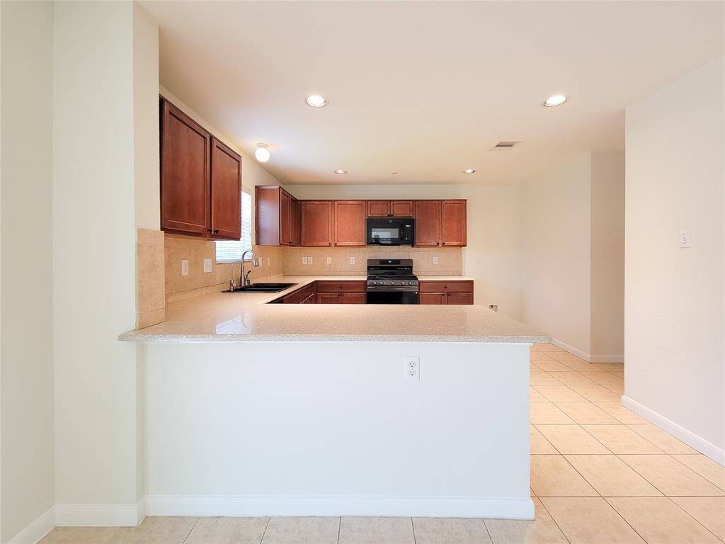 Kitchen view from dining area.