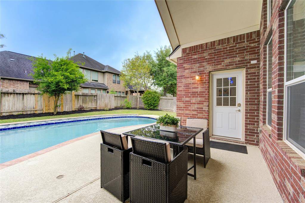 Covered patio for your BBQ Texans afternoons.
