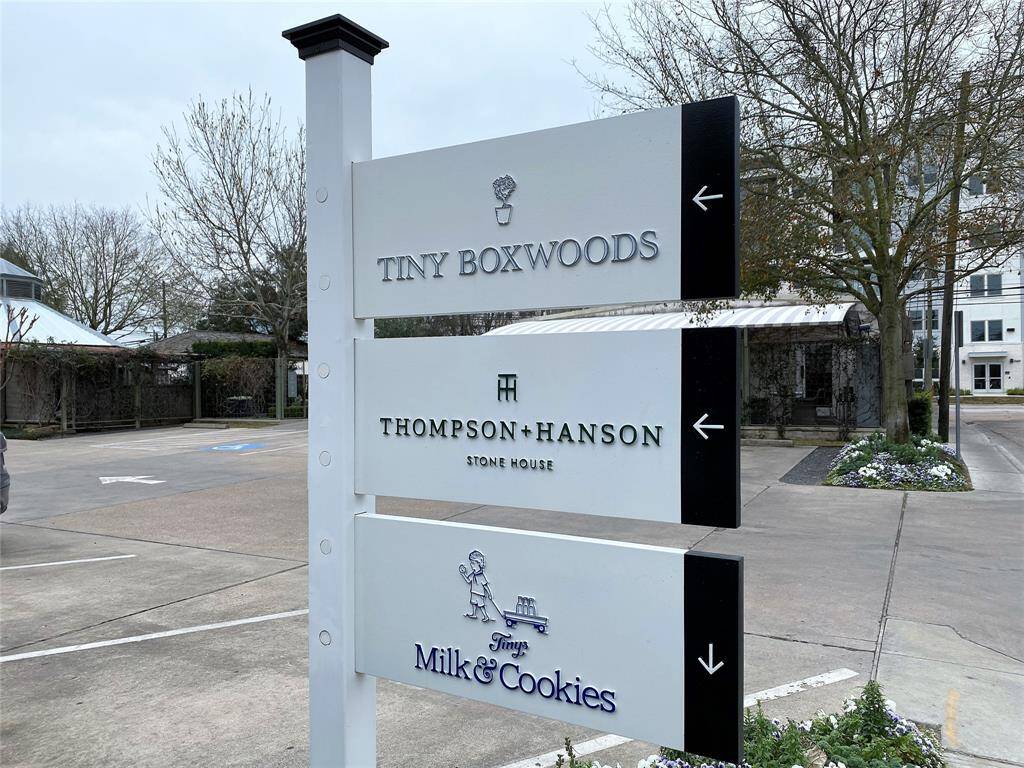 Tiny Boxwoods restaurant & Milk & Cookies on the same block with the home.