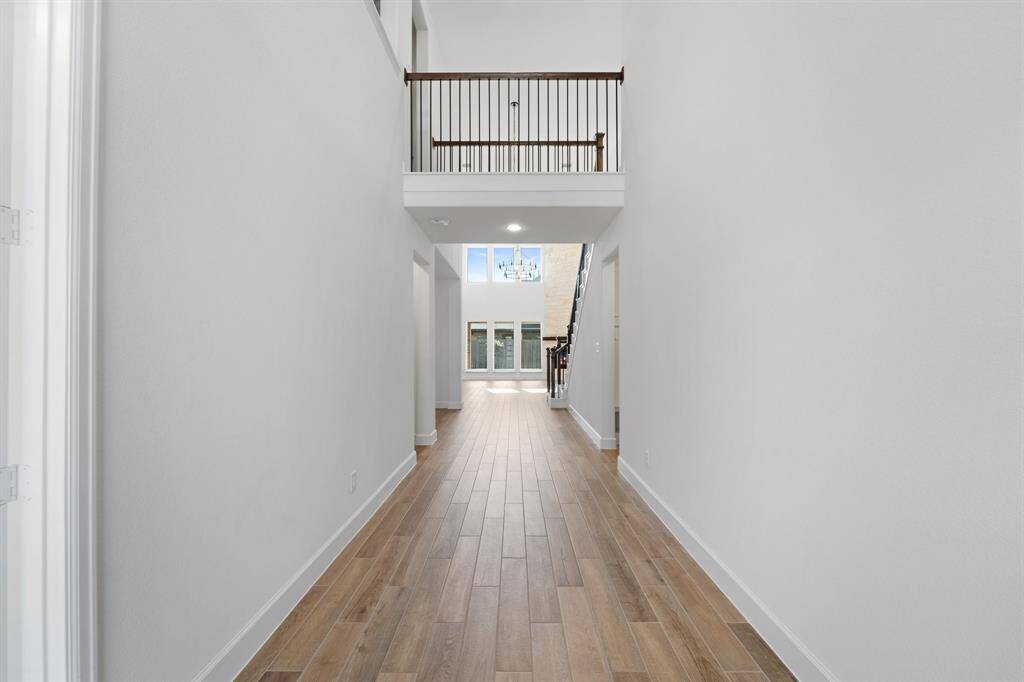 Grand hallway - view from the front door. Office on the left.