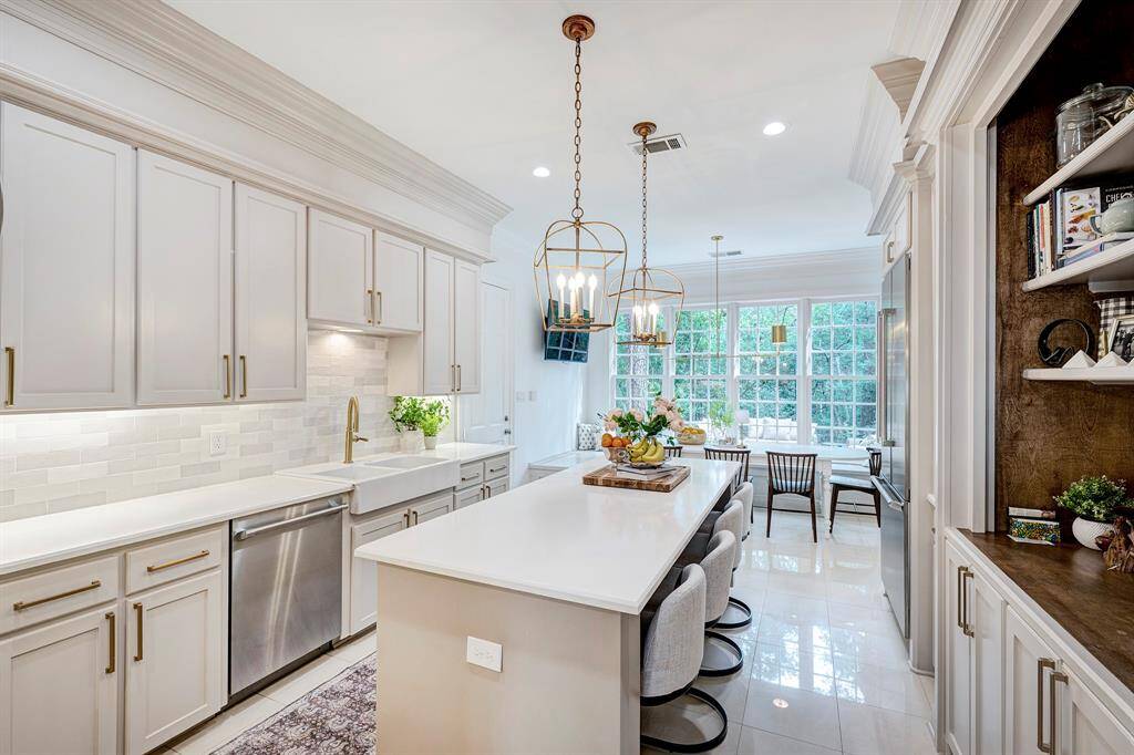 Kitchen boasts professional grade Thermadore appliances and was refreshed in 2024.  Farmhouse sink, soft close drawers and cabinets.
