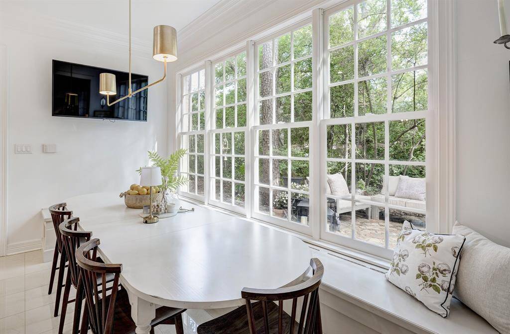 Cozy hutch adds charm and storage, Caesarstone counters are sleek and functional!  Wine fridge too!