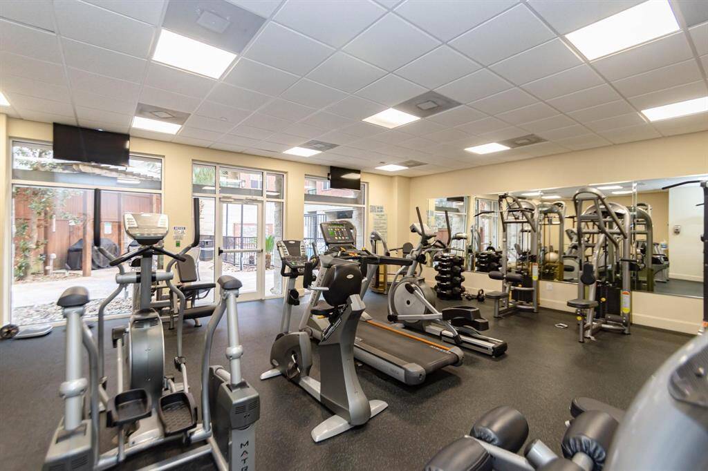 Community gymnasium, fully equipped as part of the HOA