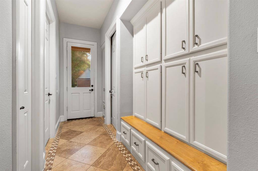 Built in storage cabinets providing both functionality and style.