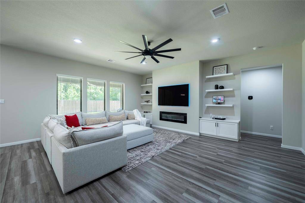 Open Concept with Electric Fireplace