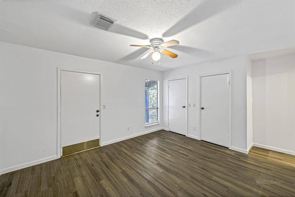Front bedroom has access to the covered patio.