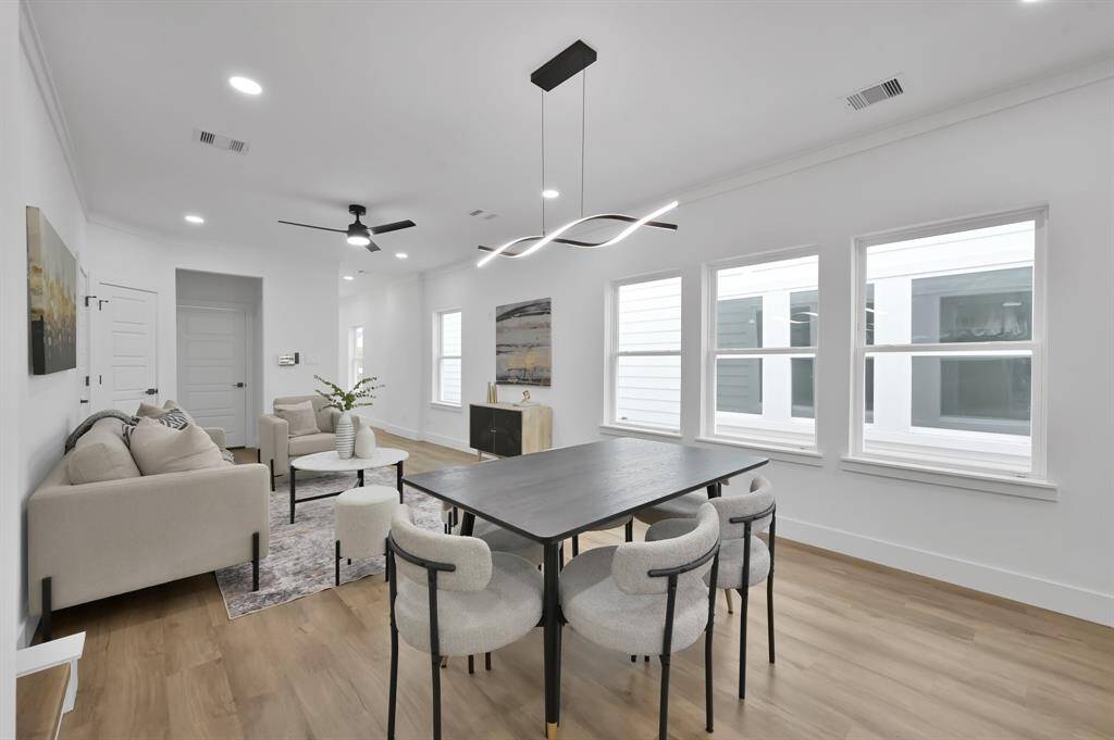 Dining open to living area