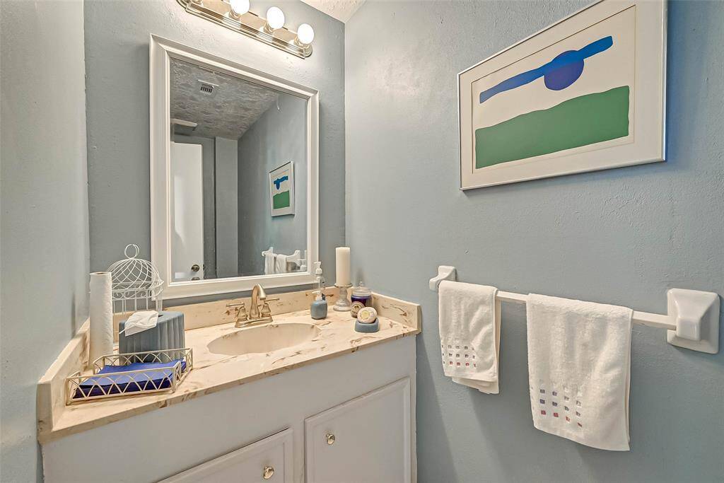 Nice sized secondary powder room