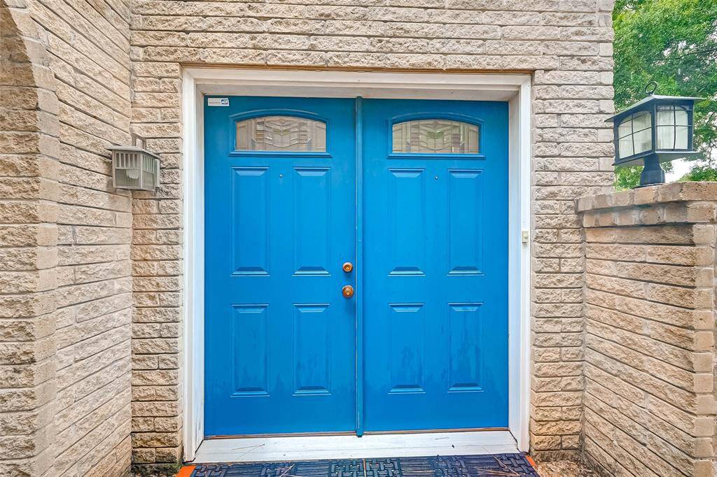 Gracious double door entry.