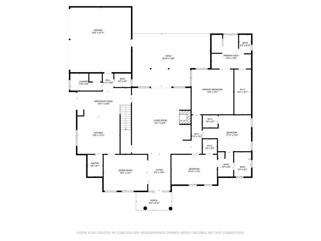 detailed floor plan layout offering a clear view of the home's design, room sizes, and overall flow.