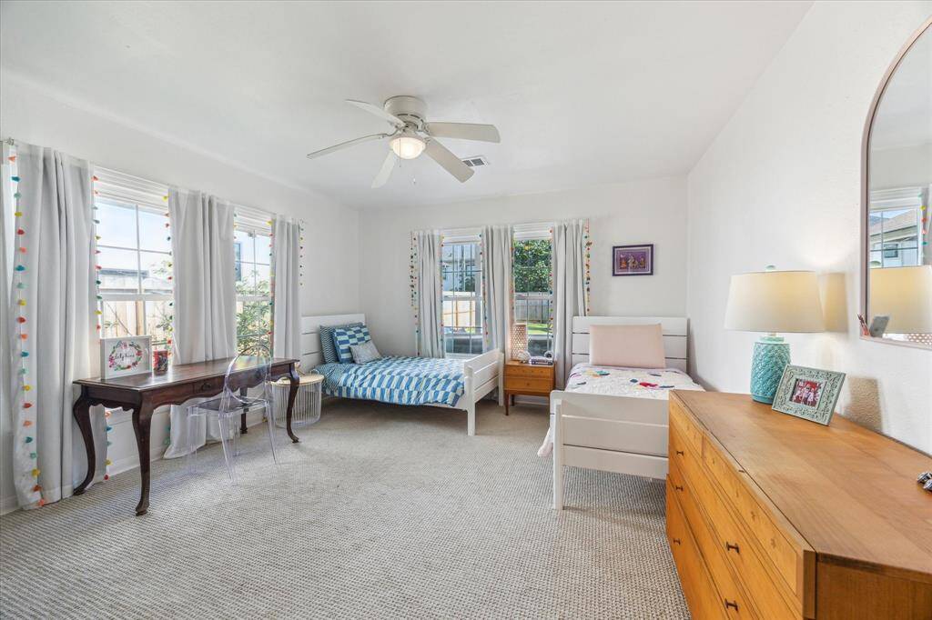 Third bedroom with views to the back yard.