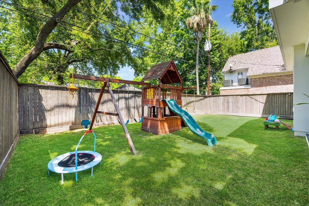 The spacious 6000 sf lot offers a beautiful outdoor setting for many hours of play. The playset conveys and will be an instant hit with friends and family.
