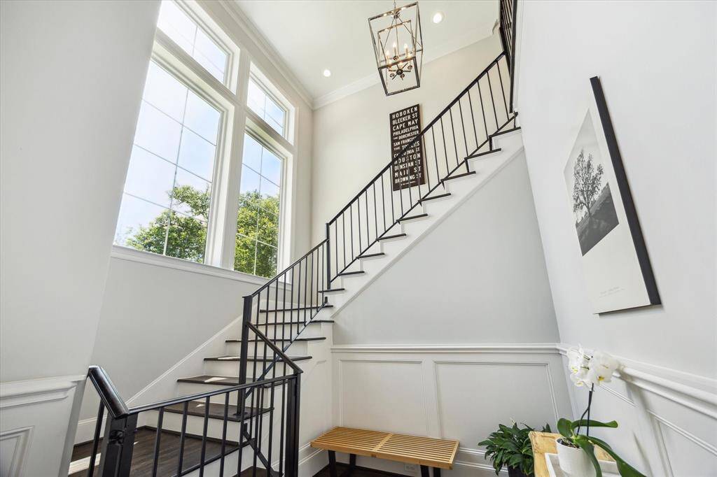 Another view of the pretty entry and staircase.