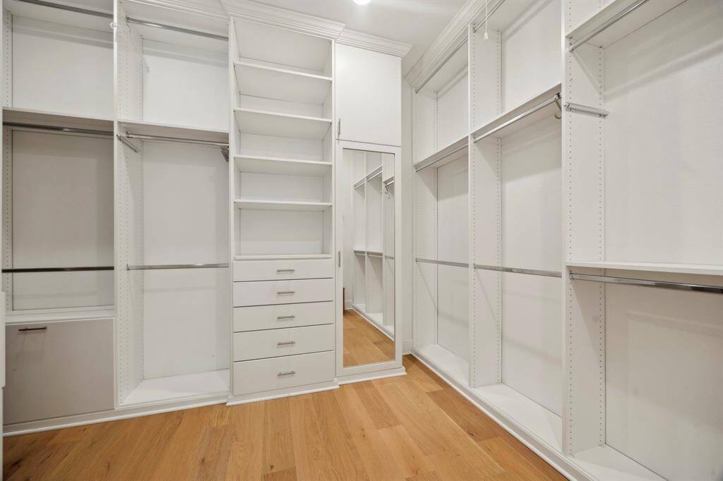 Built-ins located in the Primary closet, as well as the upstairs secondary bedrooms!