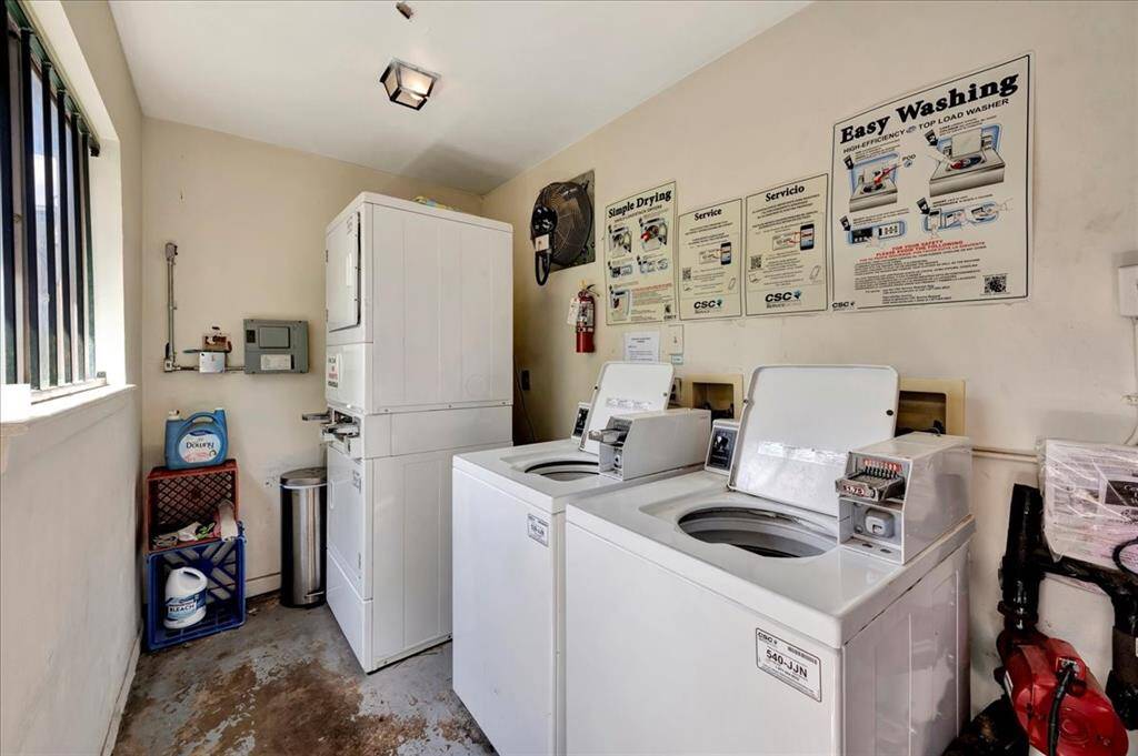 Interior of the washateria