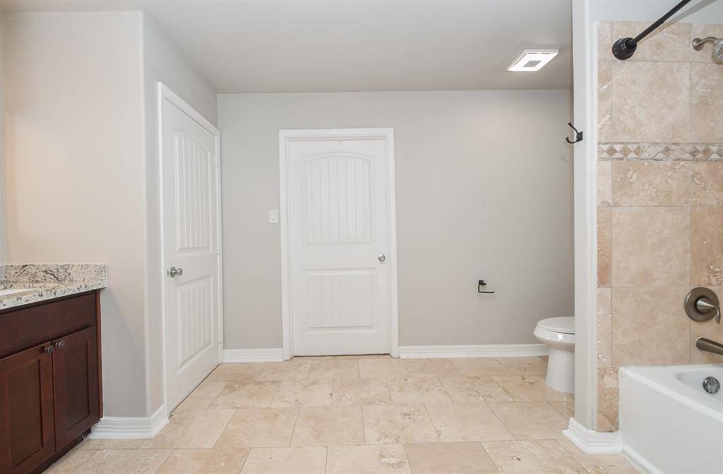Located right next to the secondary bedrooms, the upstairs full bathroom includes a tub/shower combo, stylish fixtures, and plenty of counter space — making it ideal for kids, guests, or shared use