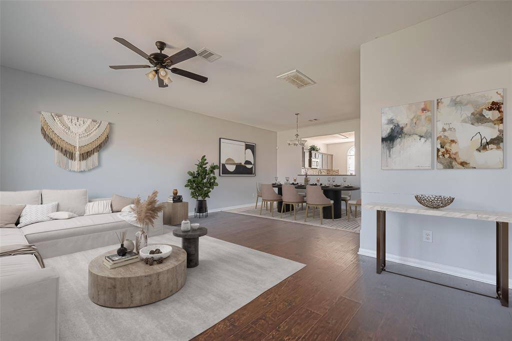 cozy living room downstairs