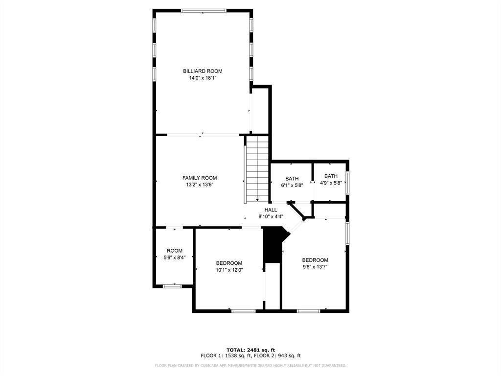 Aerial view of 5403 Knoll Terrace.