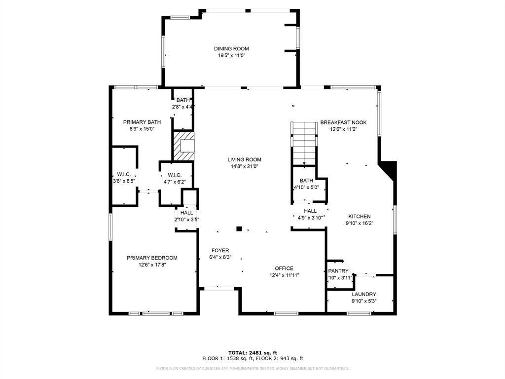 Aerial View shot of 5403 Knoll Terrace located on a corner lot.