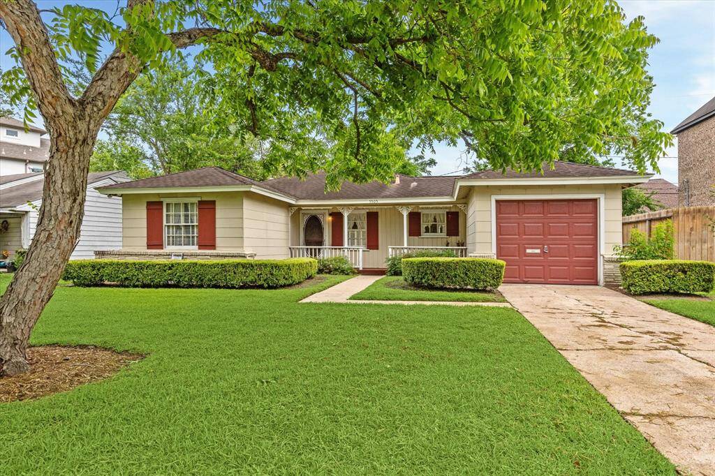[FRONT ELEVATION] Welcome home to this timeless ranch-style bungalow, where classic architecture meets warm character. A nostalgic nod to simpler times, this home offers a beautiful first impression with enduring curb appeal.
