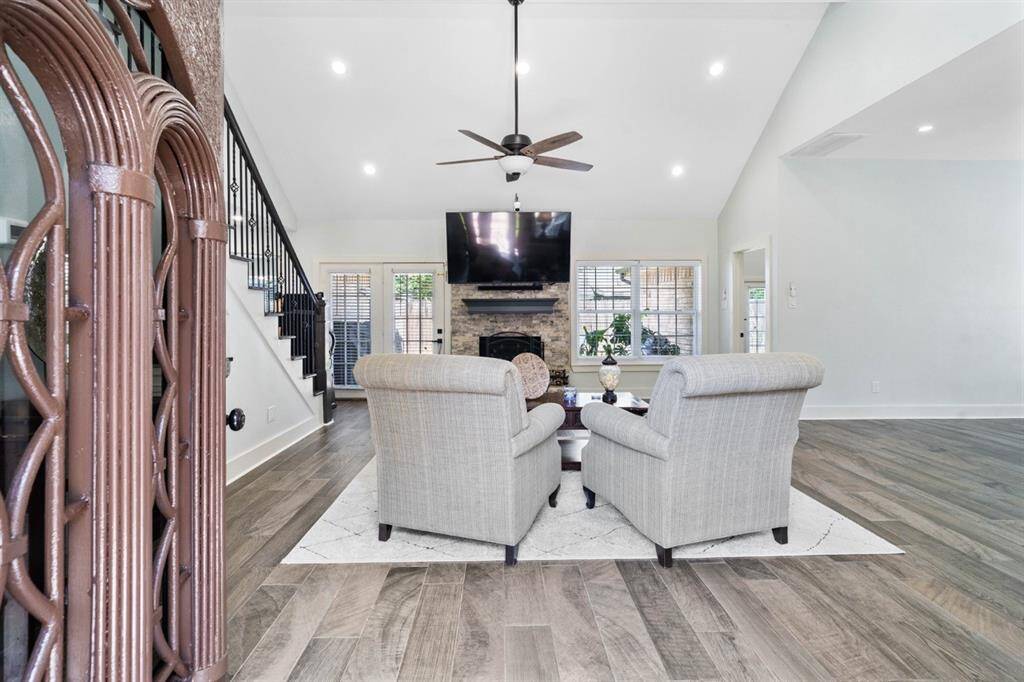 Step inside and notice the high ceilings and gleaming floors throughout, so much natural light too!