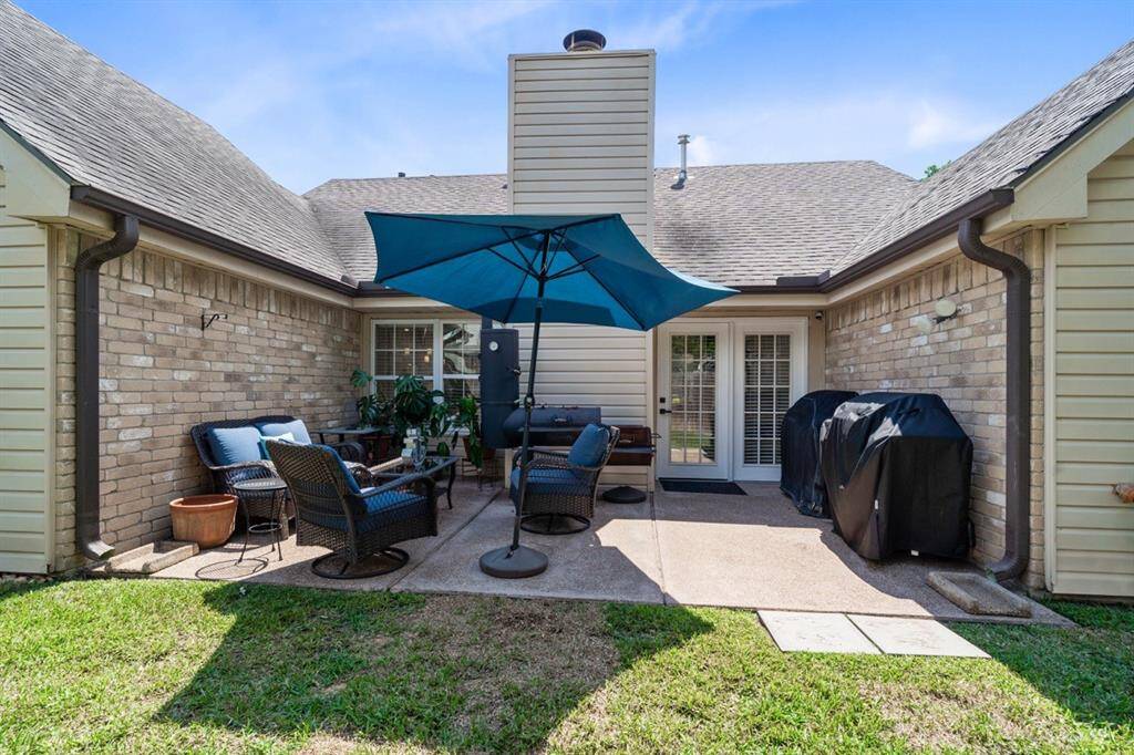 Back patio is perfect area to sit and enjoy the evening