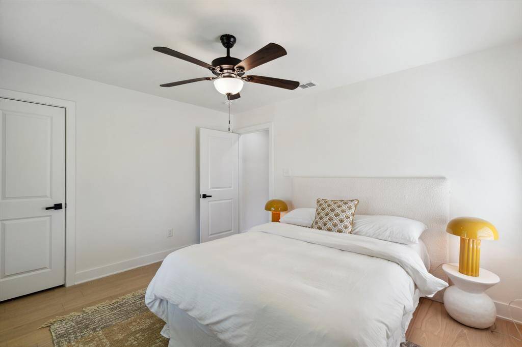 The secondary bedroom is located at the front of the home.