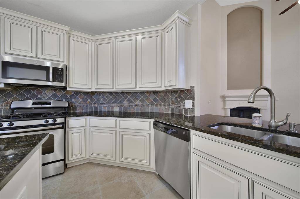 Upgraded cabinets in the kitchen.