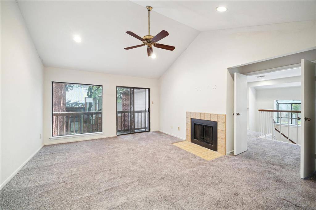 Formal dining room adjacent to the kitchen overlooking the private patio.