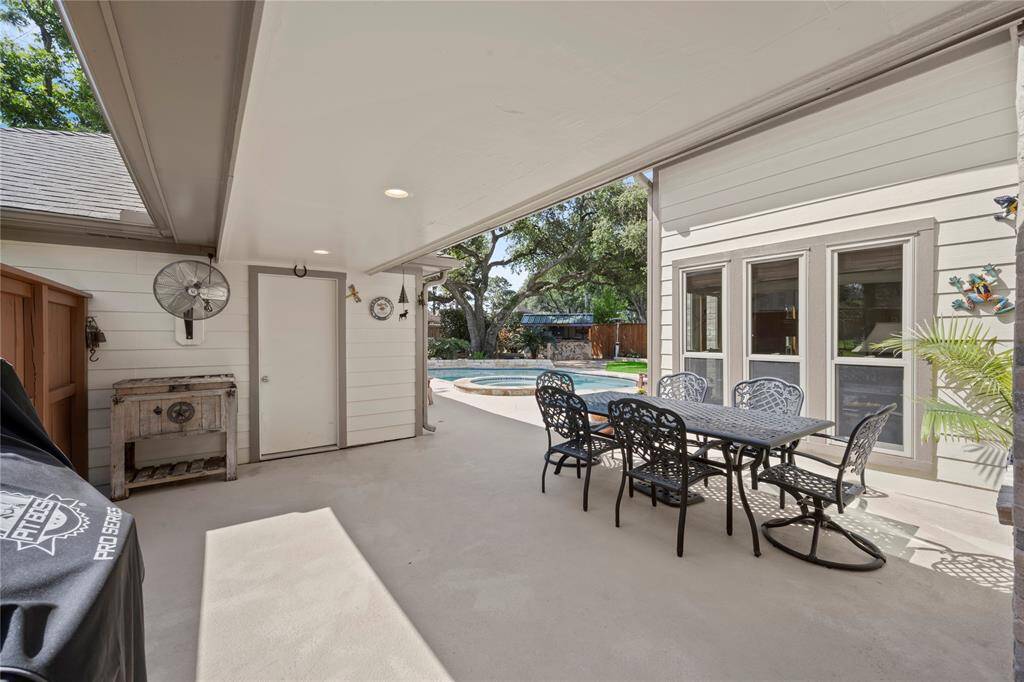 This back patio is pristine.  The decking was repainted in 2024 and the exterior paint was completed in 2022. Just beyond this patio is what your family has been waiting for - a backyard oasis!