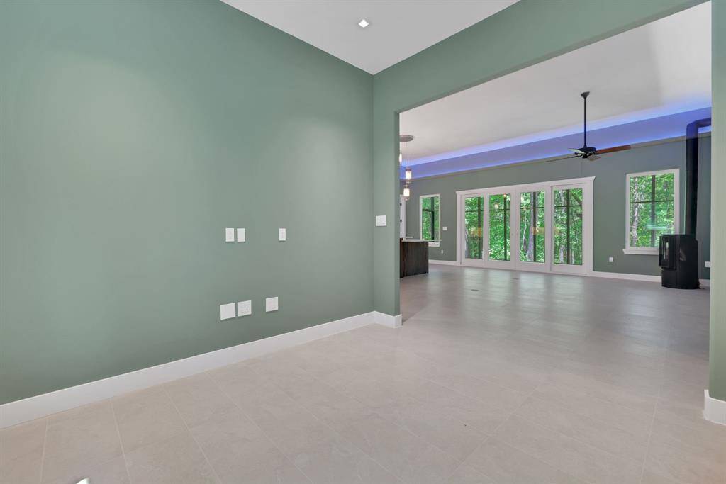 The bonus room is open to the living area