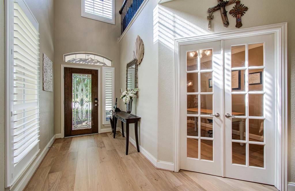 Another view of the entry and the French doors to your private study/office.