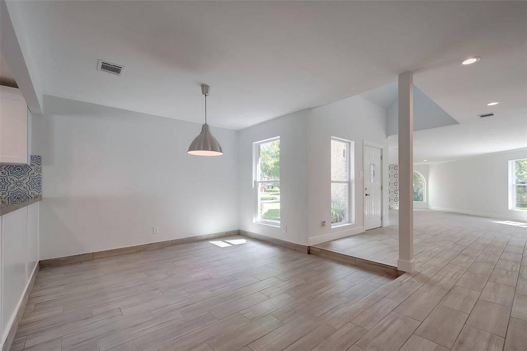 Open modern dinning room.