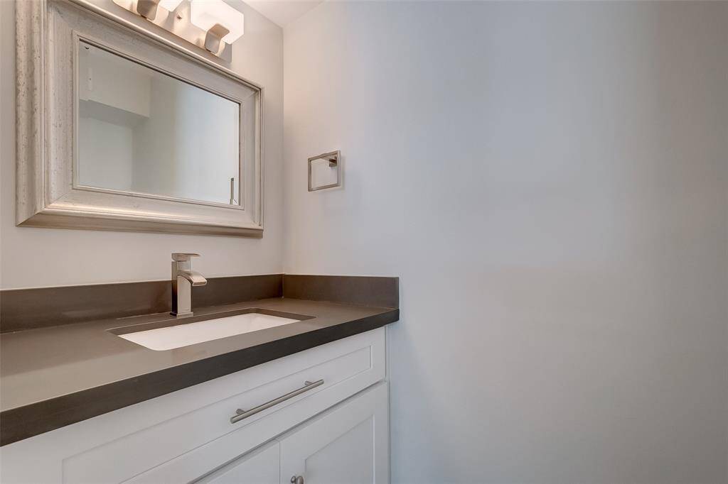 View of the half bathroom.