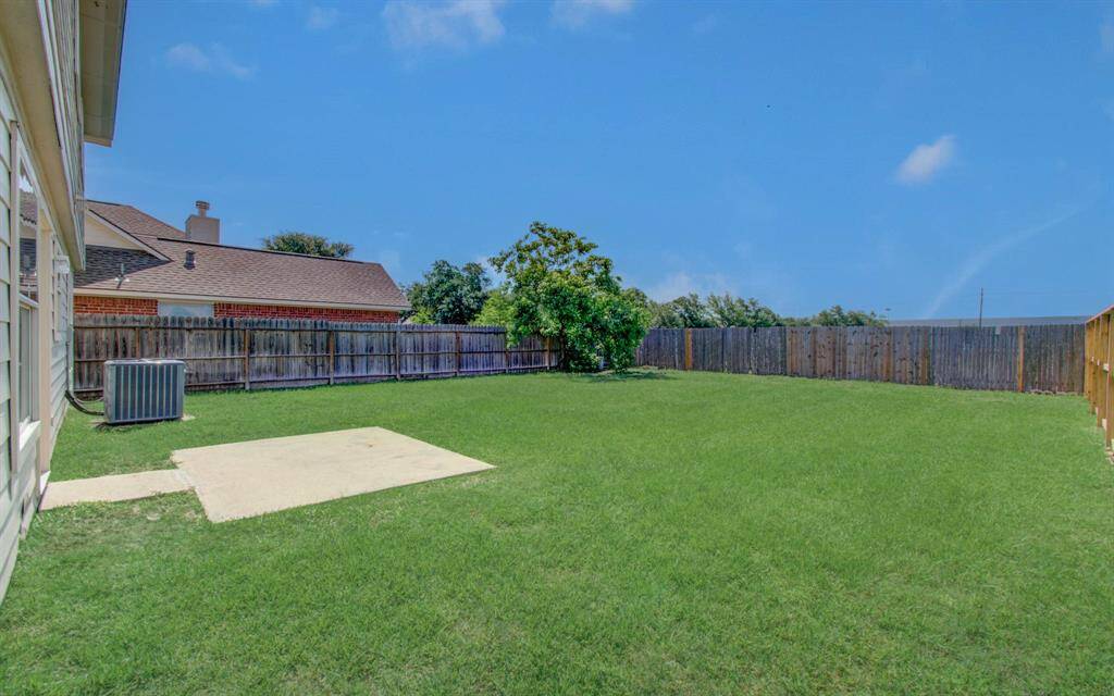 Large private backyard