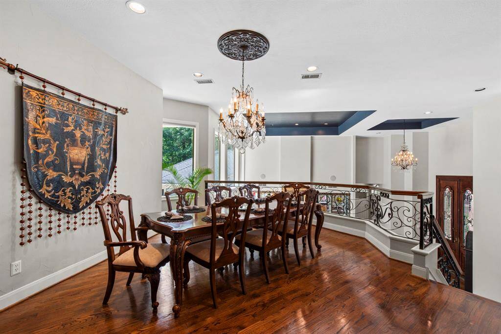 Open and spacious formal dinning area located upstairs off the kitchen.
