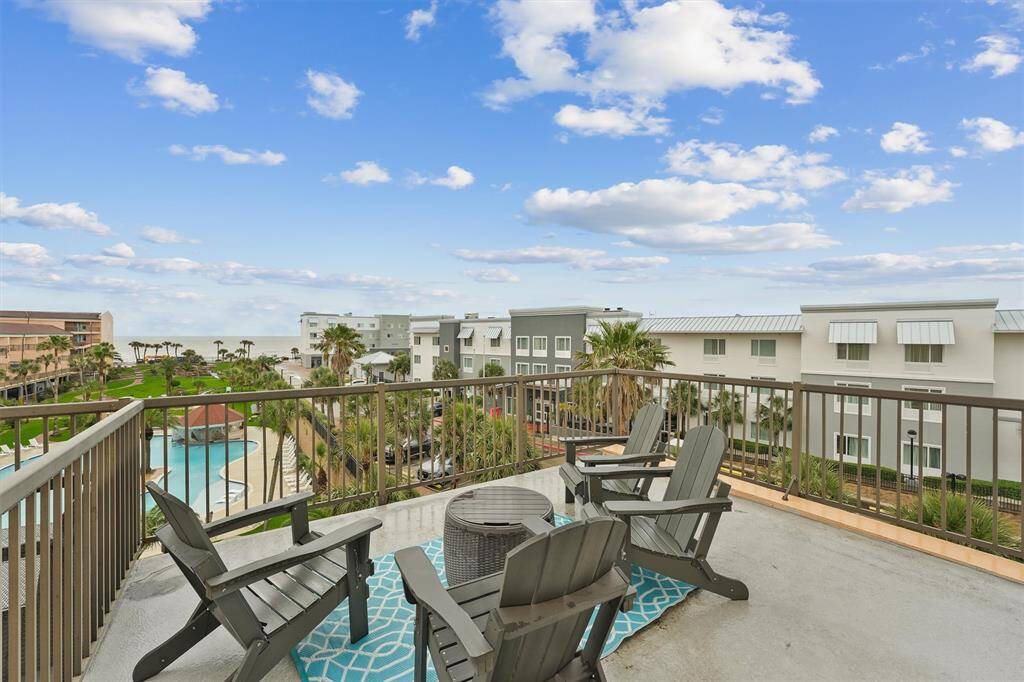 Sip your morning coffee or unwind at sunset from this private balcony overlooking the pool and Gulf.