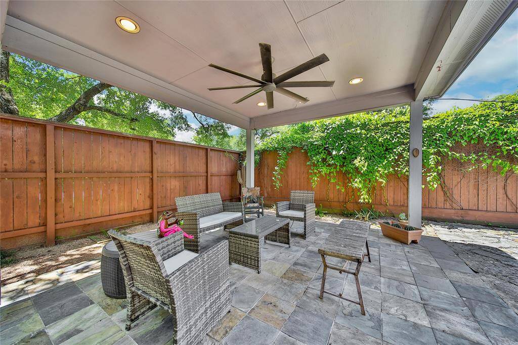 Additional covered back patio and fire pit which is great for hosting!