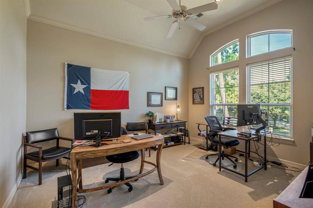 Bedroom number 4 is spacious and currently used as a second study.