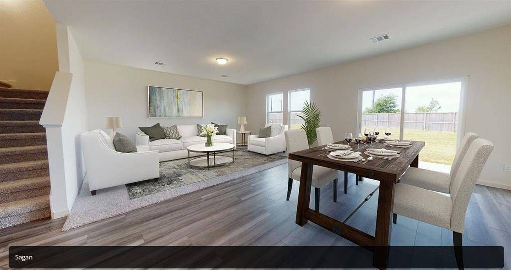 Staged dinning and family room